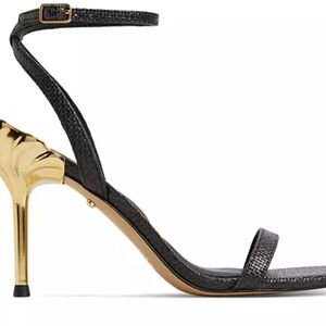 DisneyX Aldo Black and Gold Strappy Heels